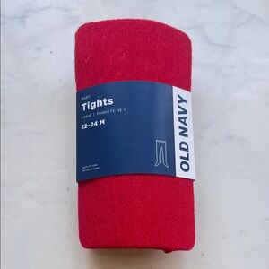 NWT Old Navy Red Baby Tights for 12-24 months